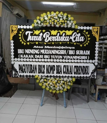 Papan Bunga di Baranangsiang Bogor
